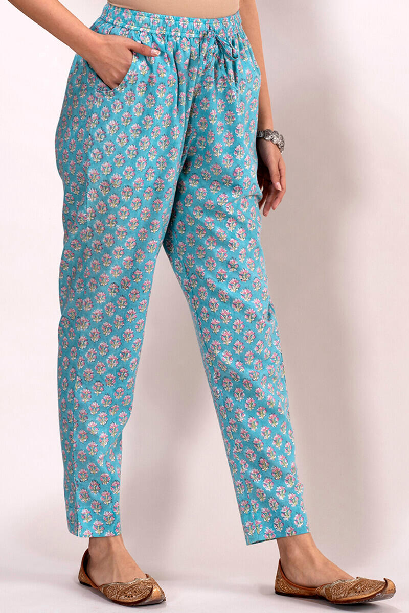 Roz Meher Jazmin Block Printed Cigarette Pants