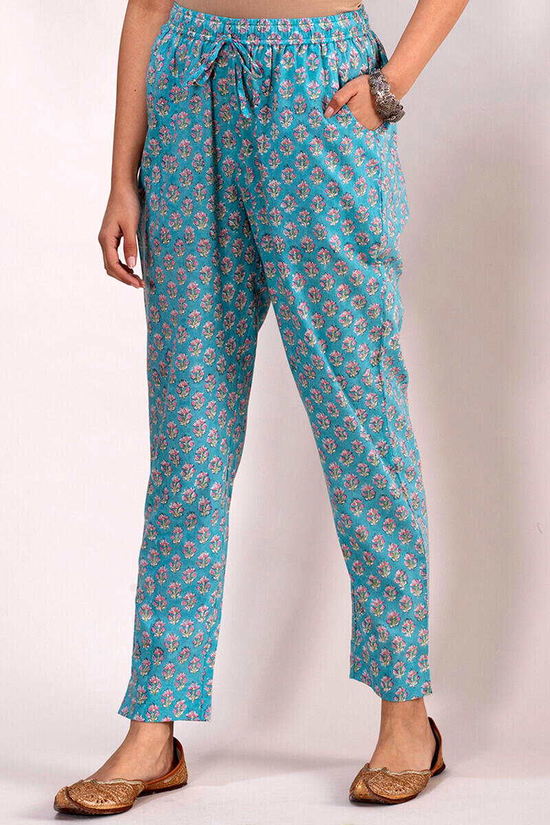 Roz Meher Jazmin Block Printed Cigarette Pants