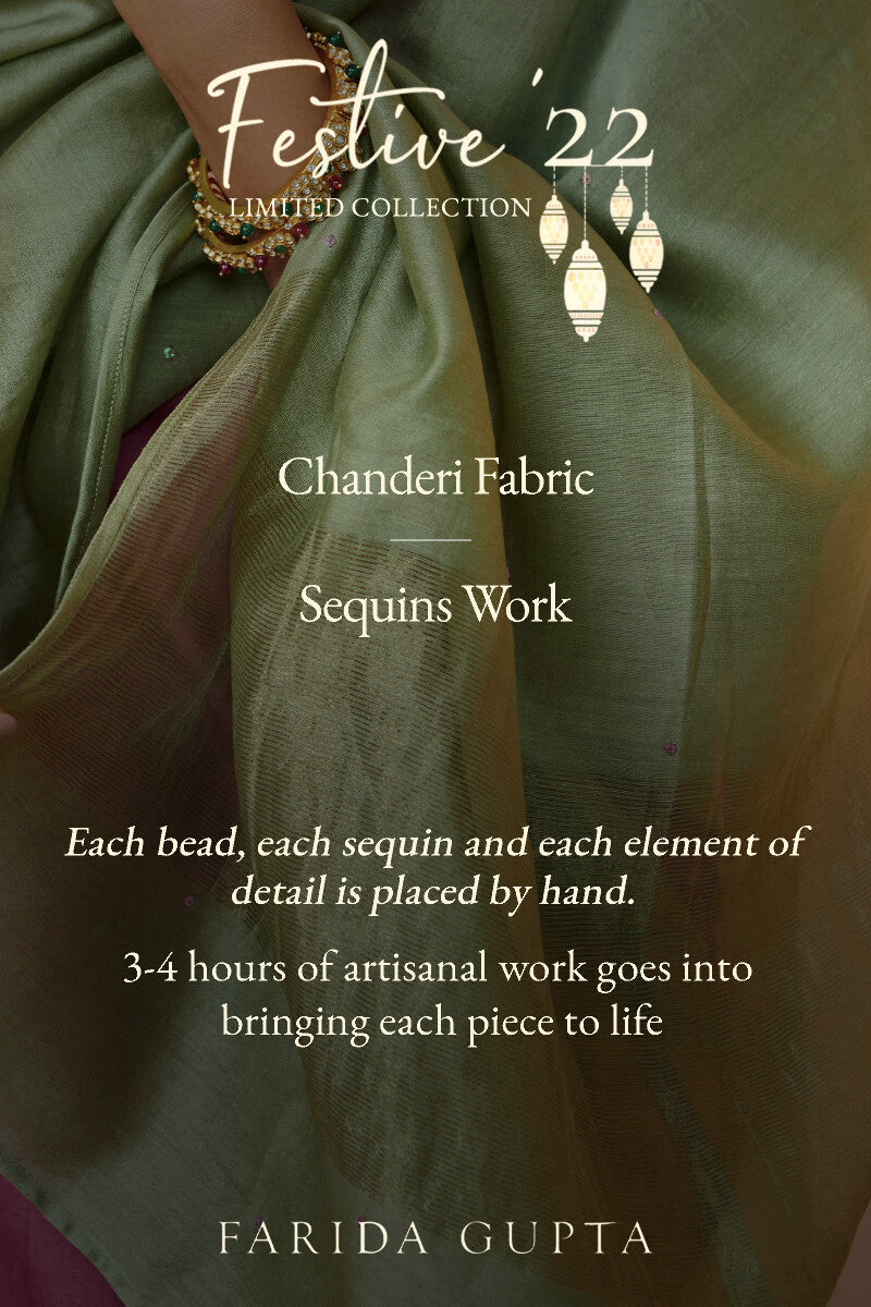 Shirin Mehreen Green Chanderi Dupatta