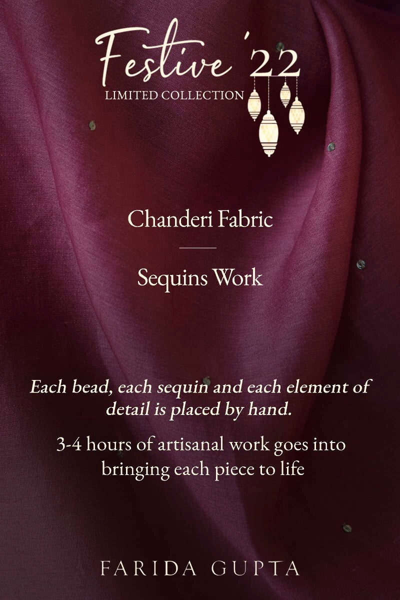 Shirin Aiza Purple Chanderi Dupatta