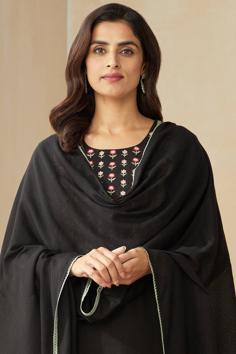 Roza Zoya Black Dupatta