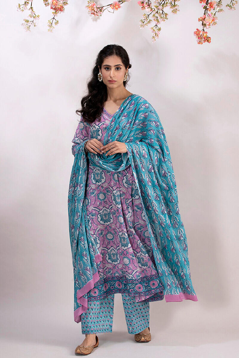 Roz Meher Faizah Block Printed Farsi