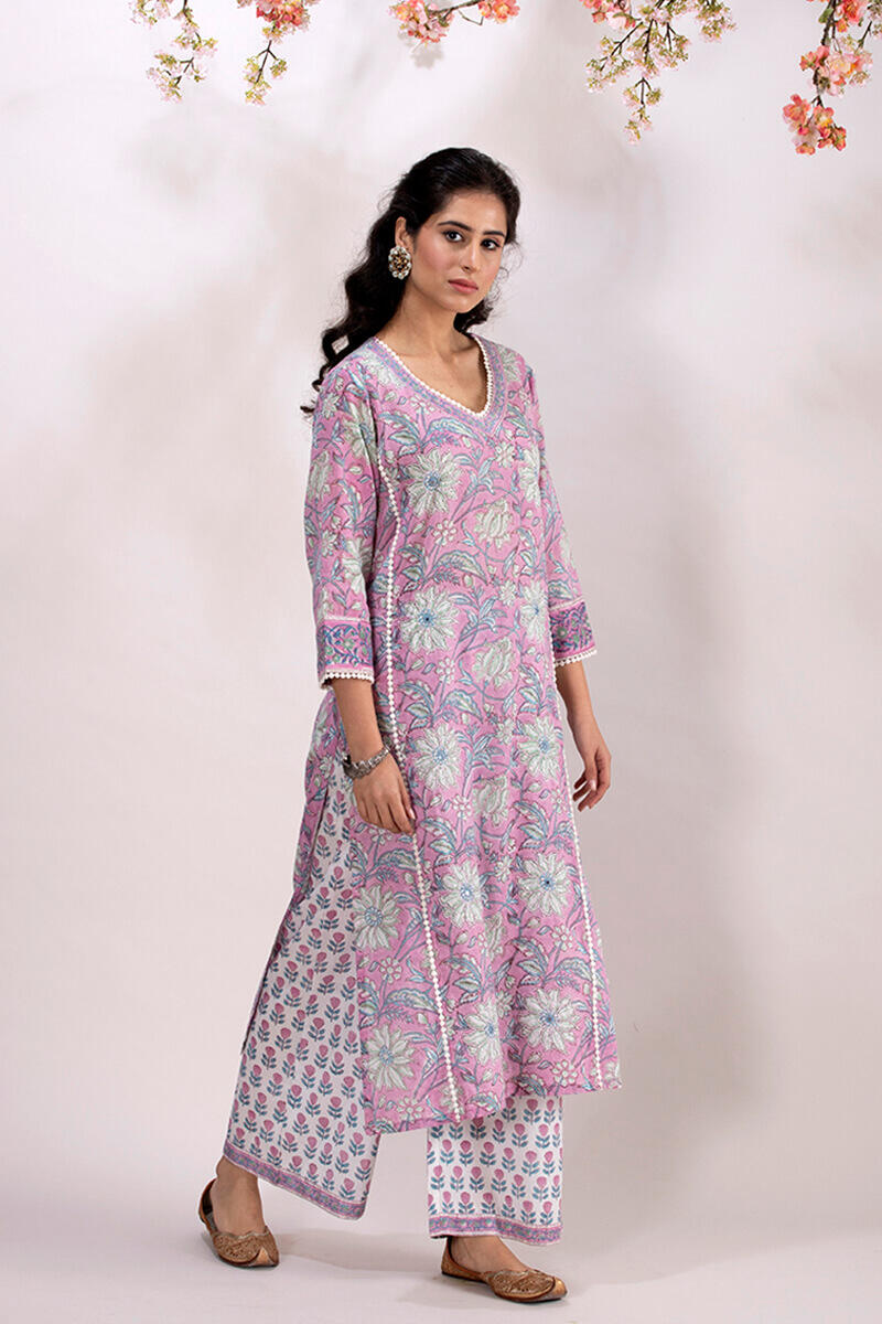 Roz Meher Ferozah Block Printed Kurta