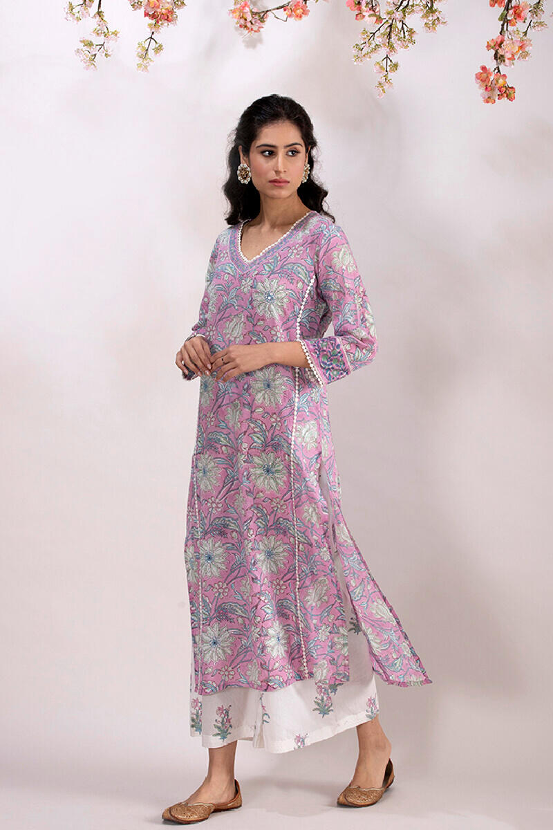 Roz Meher Ferozah Block Printed Kurta