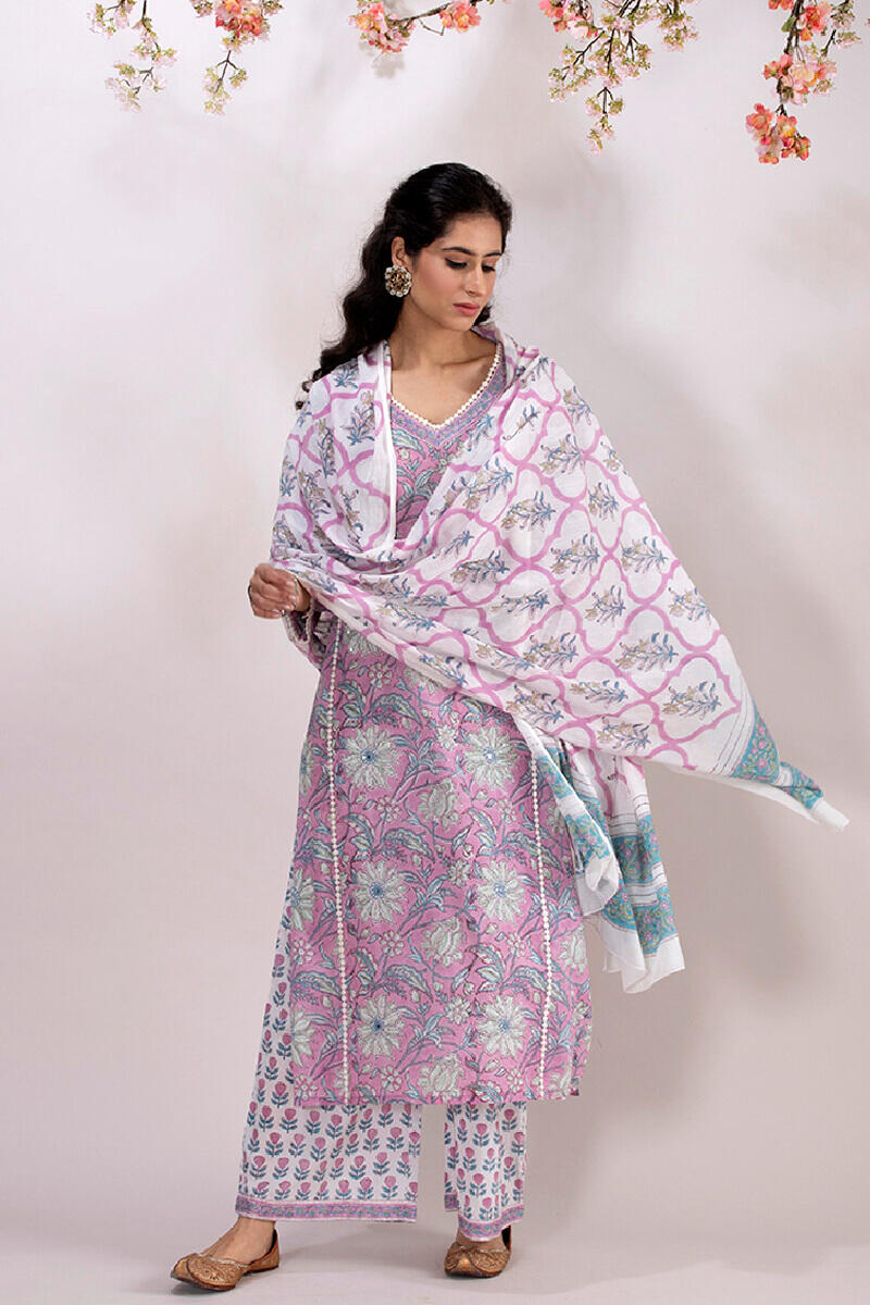 Roz Meher Ferozah Block Printed Kurta
