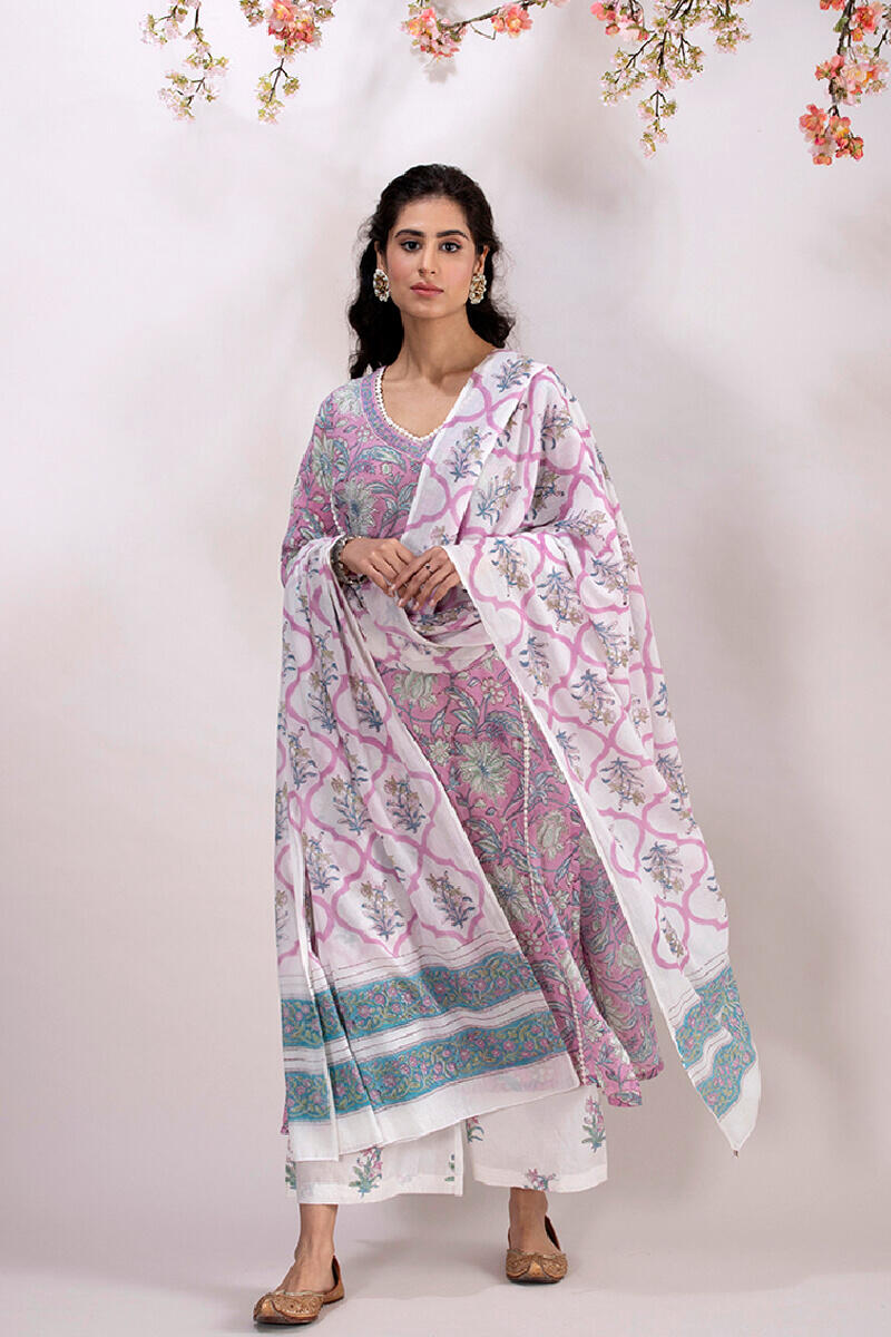 Roz Meher Ferozah Block Printed Kurta