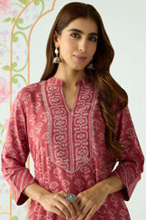 Surplus: Sehra Zarah Pink Dabu Kurta