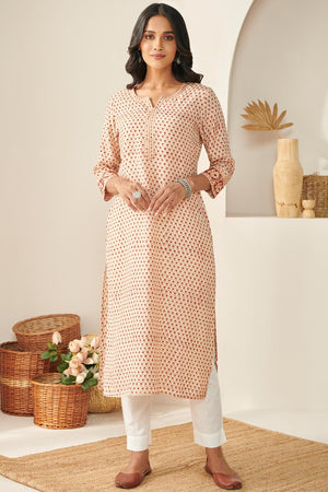 Sehra Rumaisa Bagru Modal Kurta