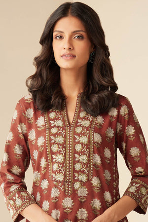 Sehra Aiza Bagru Kurta