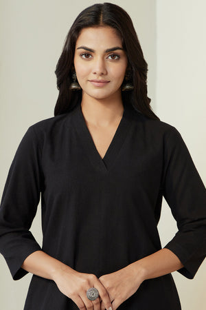 Roza Seher Black Kurta