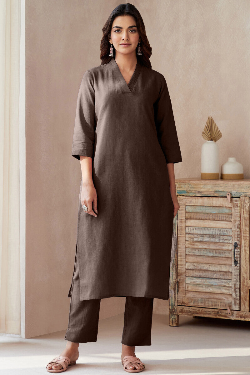 Roza Brown Kurta