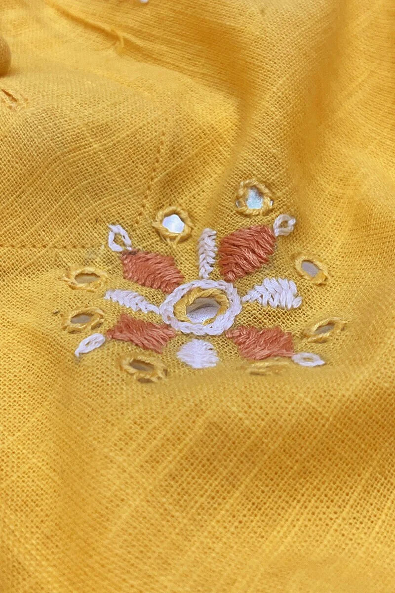 Surplus: Kashida Kiara Yellow Kurta