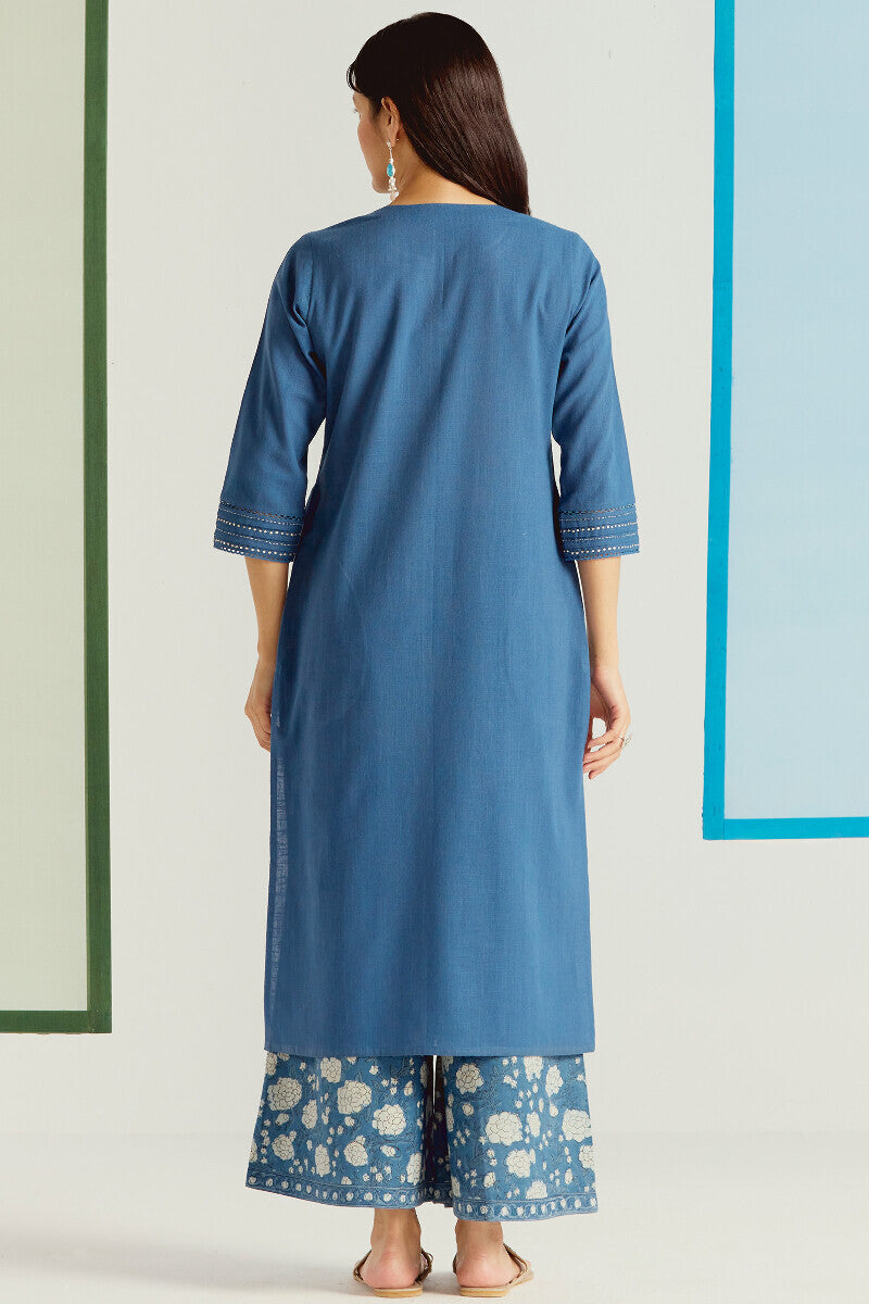 Roza Samaira Blue Kurta