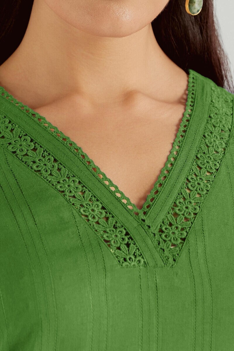 Roza Sehr Leaf Green Kurta