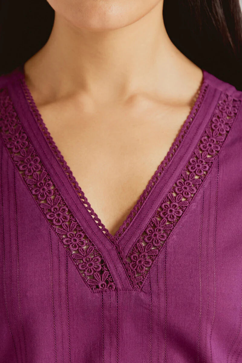 Surplus: Roza Sehr Plum Kurta