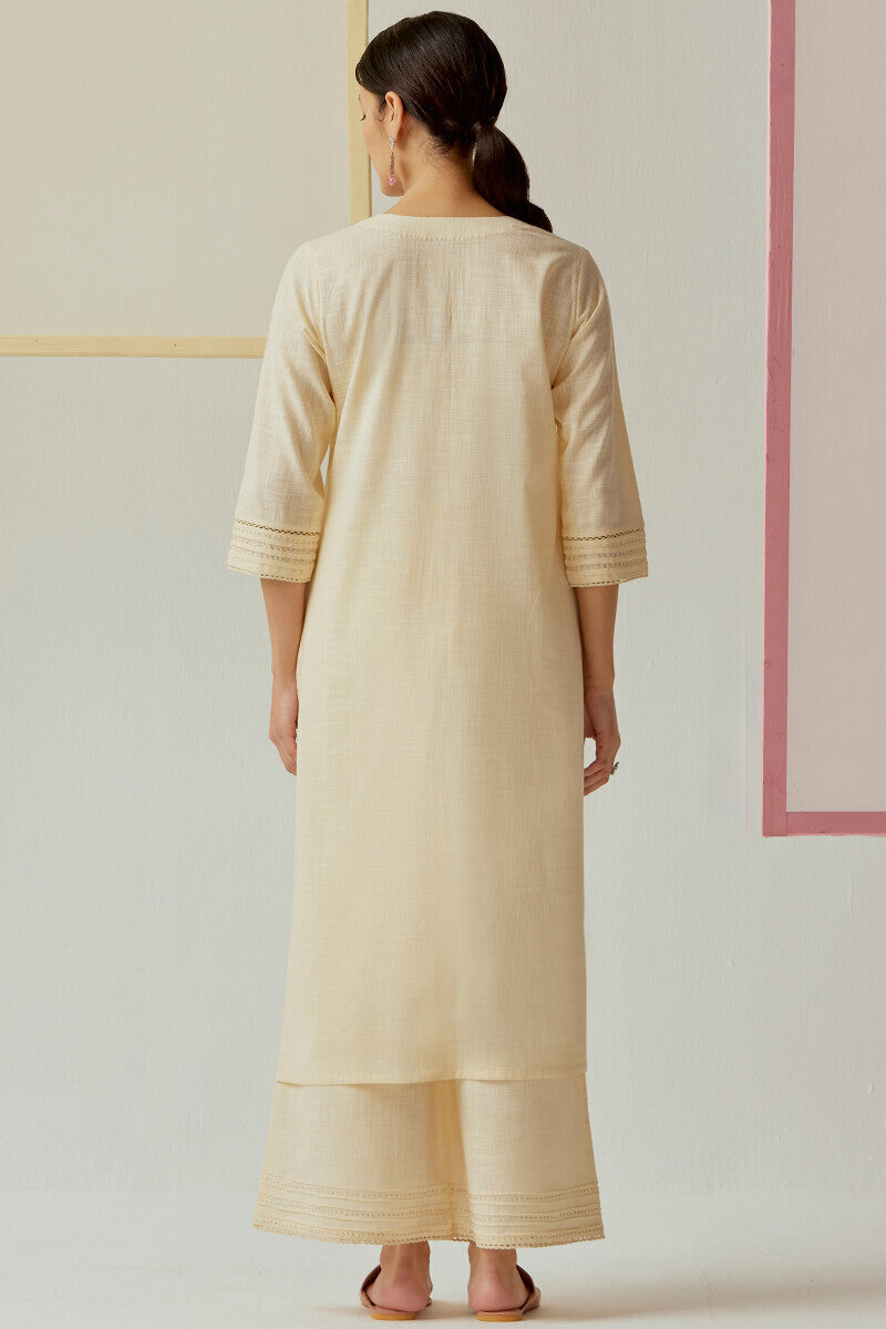 Roza Seerat Cream Kurta