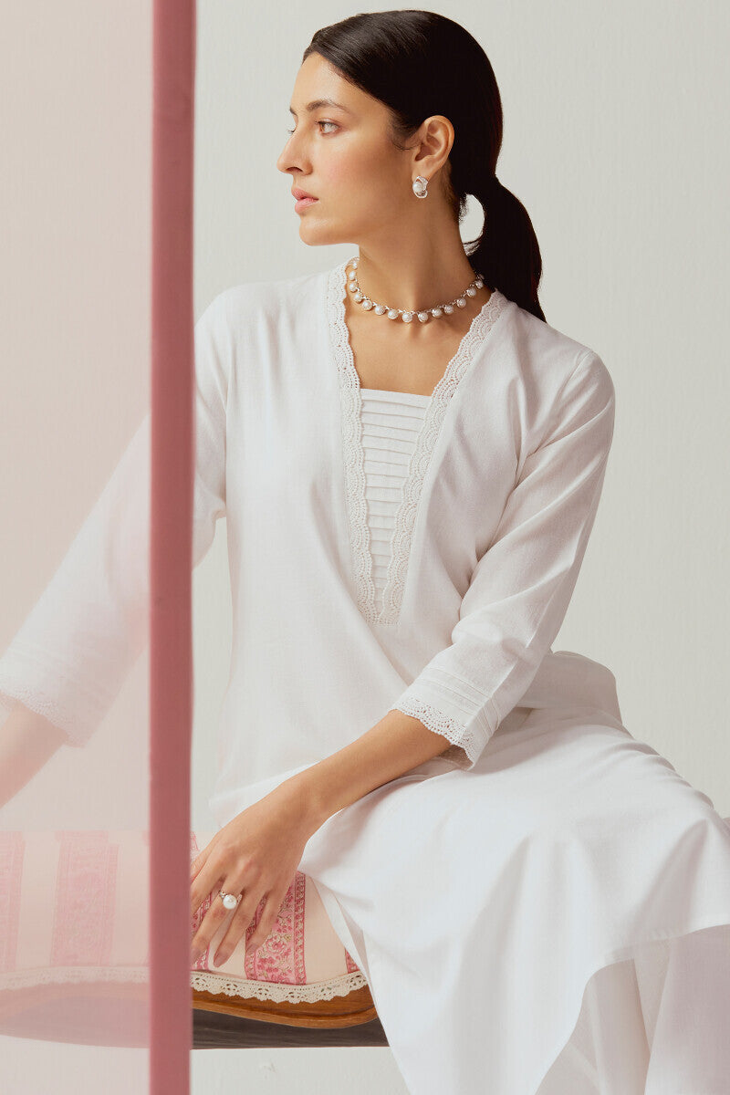 Roza Sehreen White Kurta