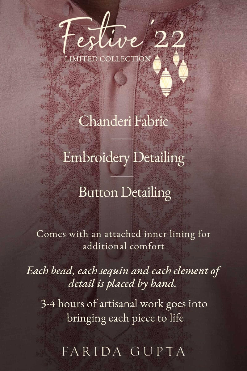 Shirin Rehan Pink Chanderi Kurta