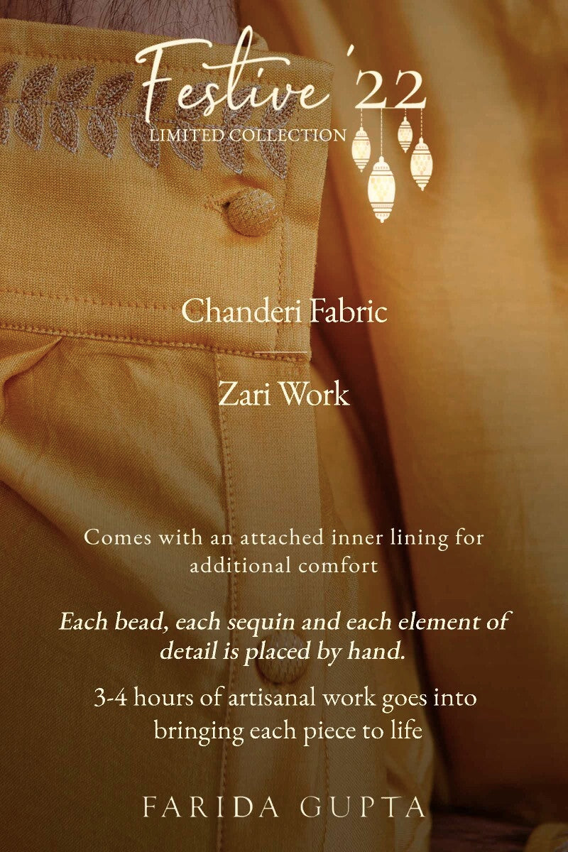 Shirin Rehan Yellow Chanderi Kurta