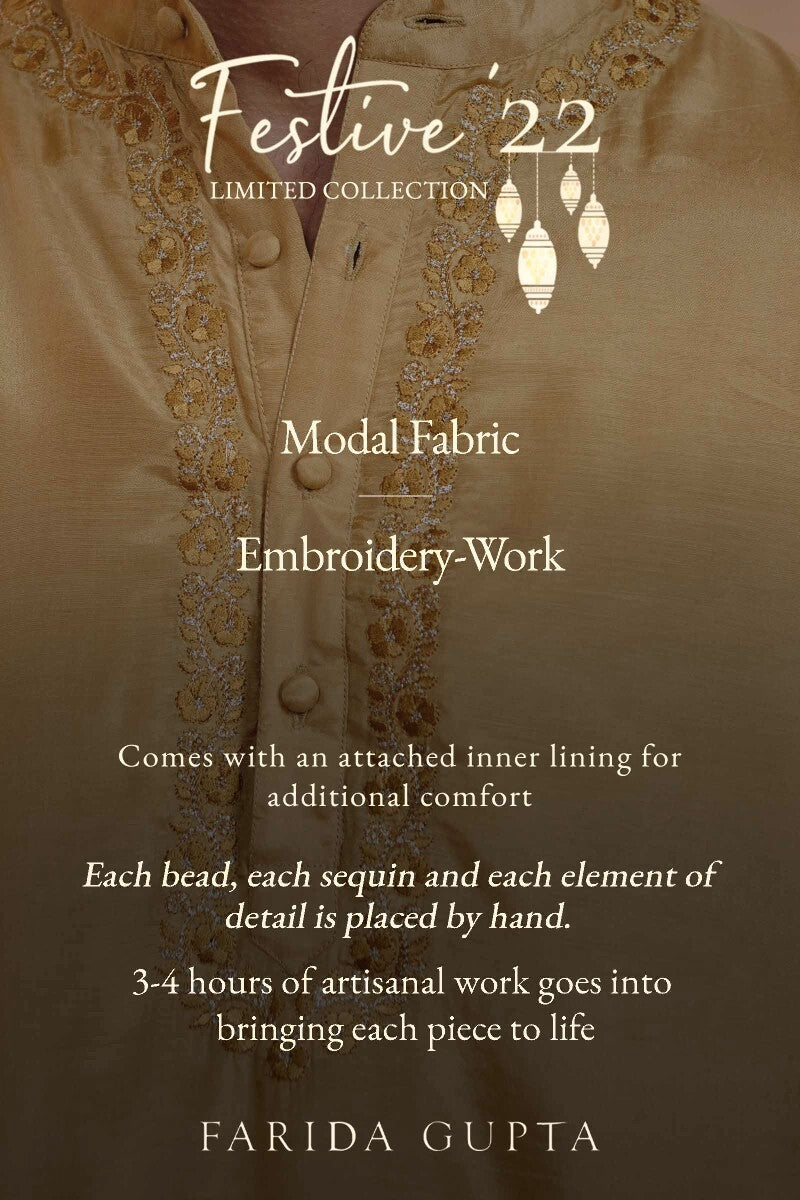Shirin Rehan Mustard Modal Kurta