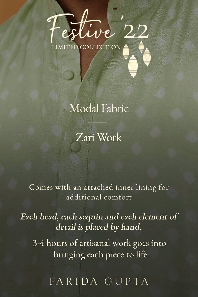 Shirin Zuhaid Green Bandhej Kurta
