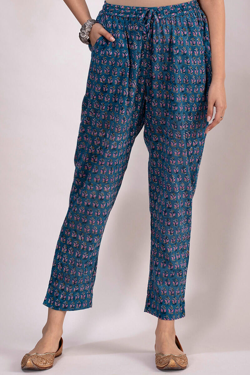 Roz Meher Jia Block Printed Narrow Pants