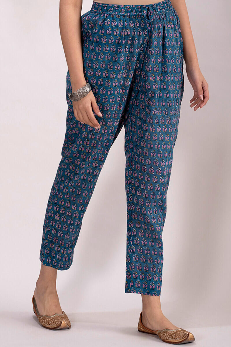 Roz Meher Jia Block Printed Narrow Pants