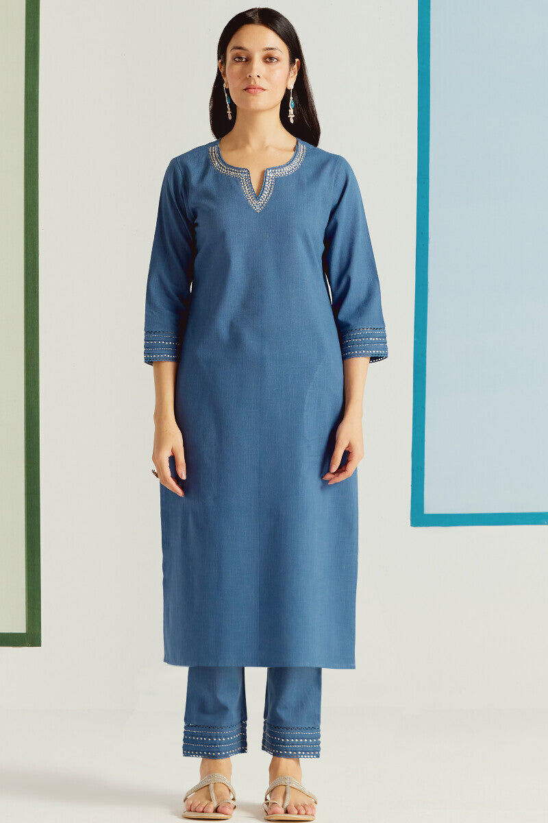 Roza Samaira Blue Narrow Pants