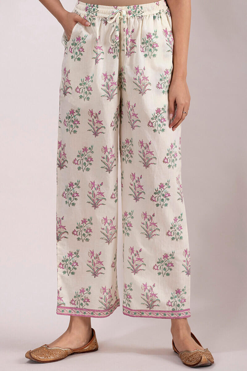 Roz Meher Nazeena Block Printed Straight Farsi