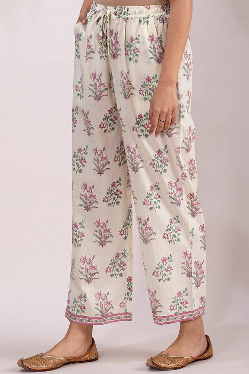 Roz Meher Nazeena Block Printed Straight Farsi