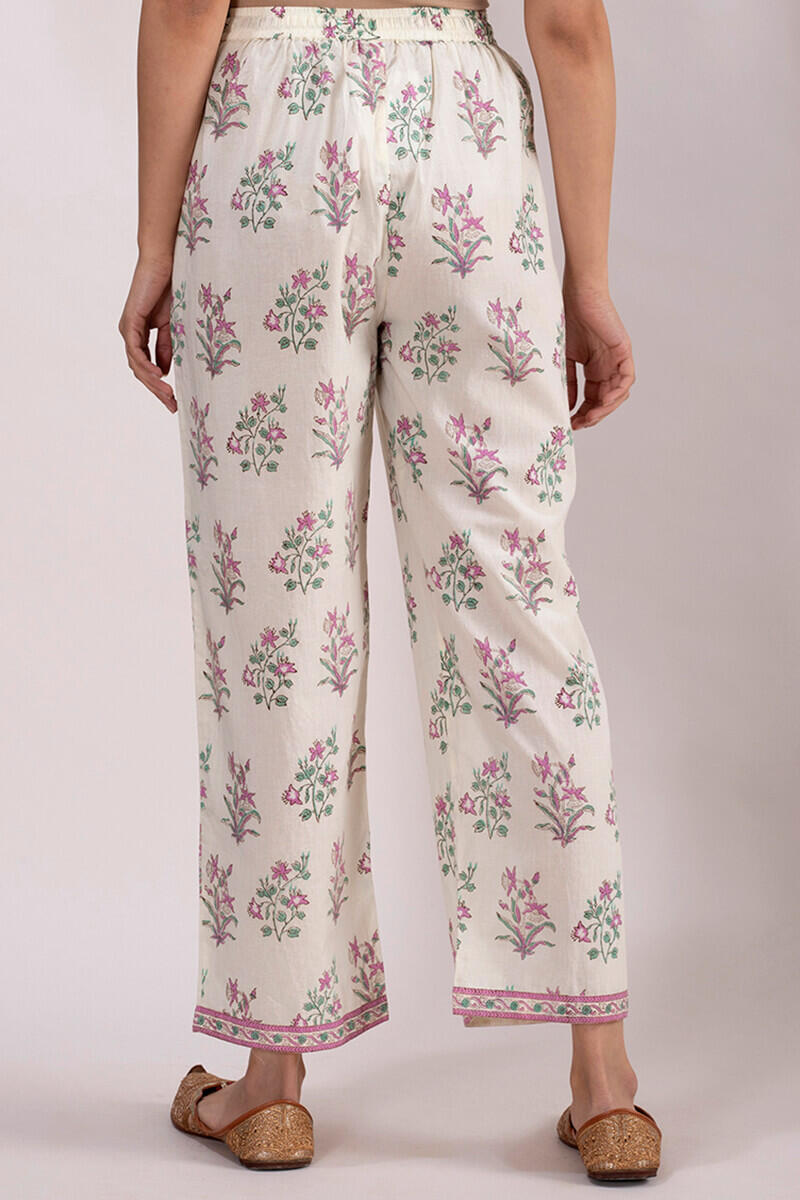 Roz Meher Nazeena Block Printed Straight Farsi