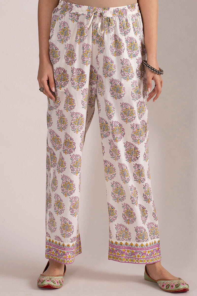 Roz Meher Farzin Block Printed Straight Farsi