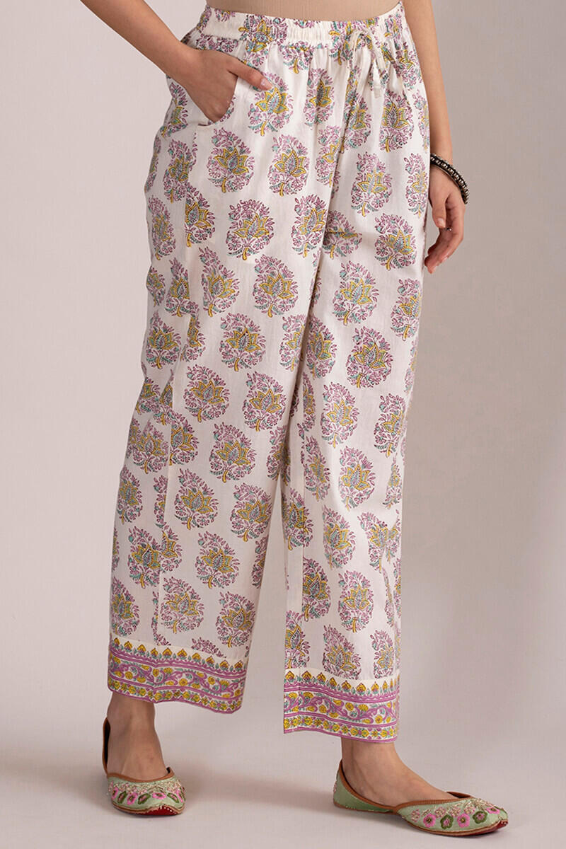 Roz Meher Farzin Block Printed Straight Farsi