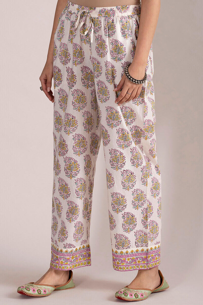 Roz Meher Farzin Block Printed Straight Farsi