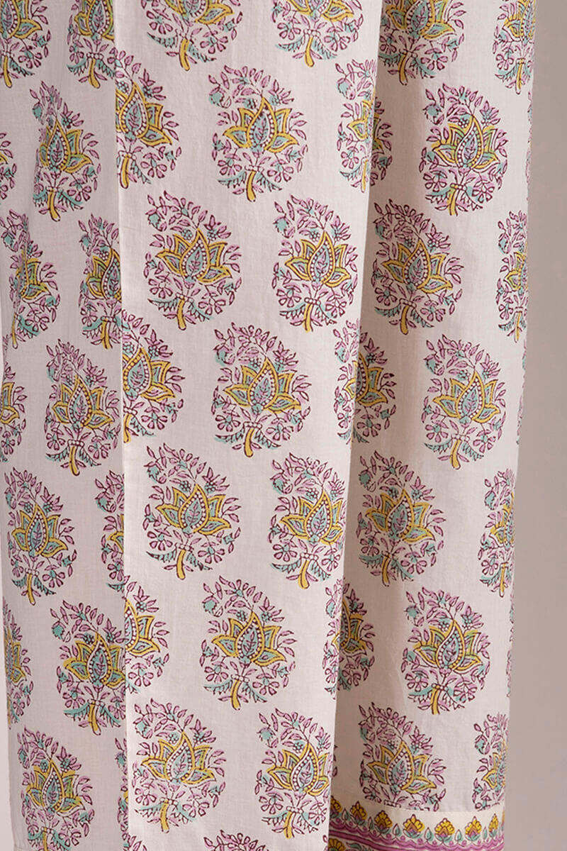 Roz Meher Farzin Block Printed Straight Farsi
