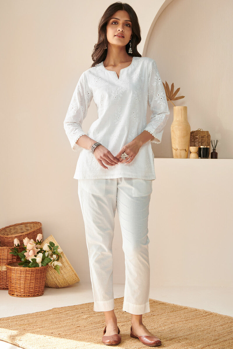Raahat Zeenat Schiffli Top