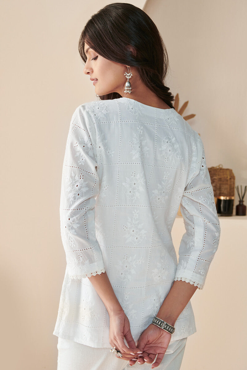 Raahat Zeenat Schiffli Top