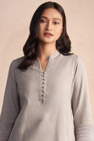 Nasrine Rehmat Beige Handloom Kurta