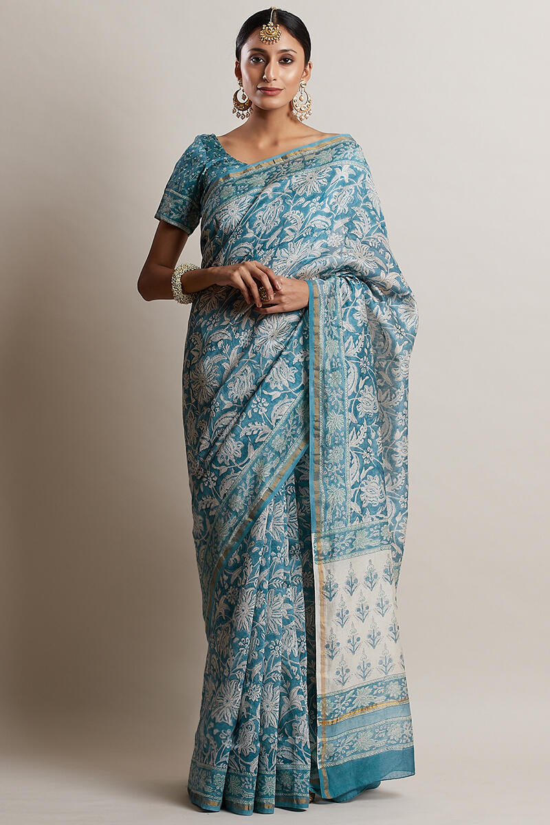 Gul Bano Naira Chanderi Saree