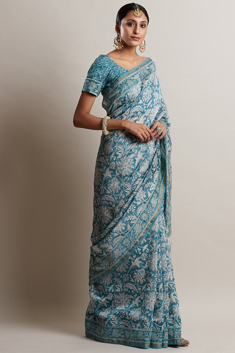 Gul Bano Naira Chanderi Saree