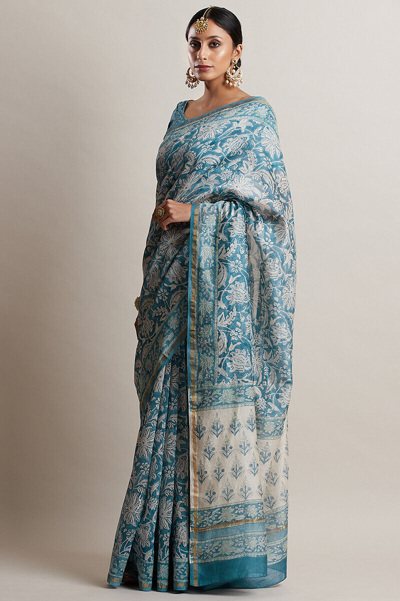 Gul Bano Naira Chanderi Saree