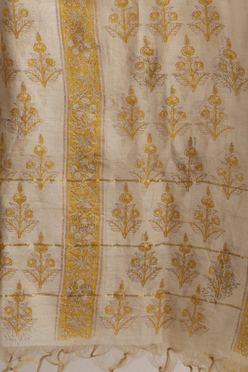 Gul Bano Yellow Chanderi Dupatta