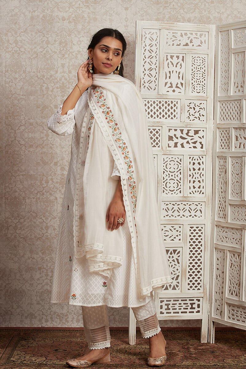 Gulnaz White Narrow Pants