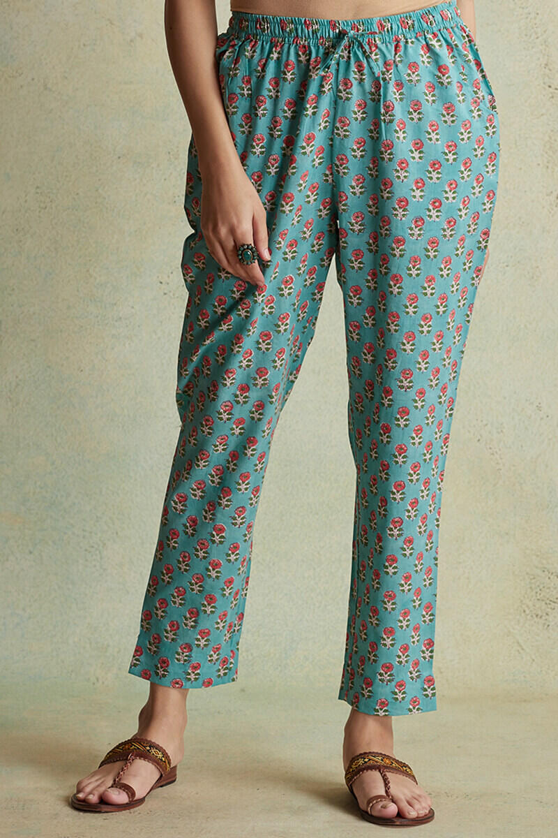 Gulzar Naima Block Printed Narrow Pants