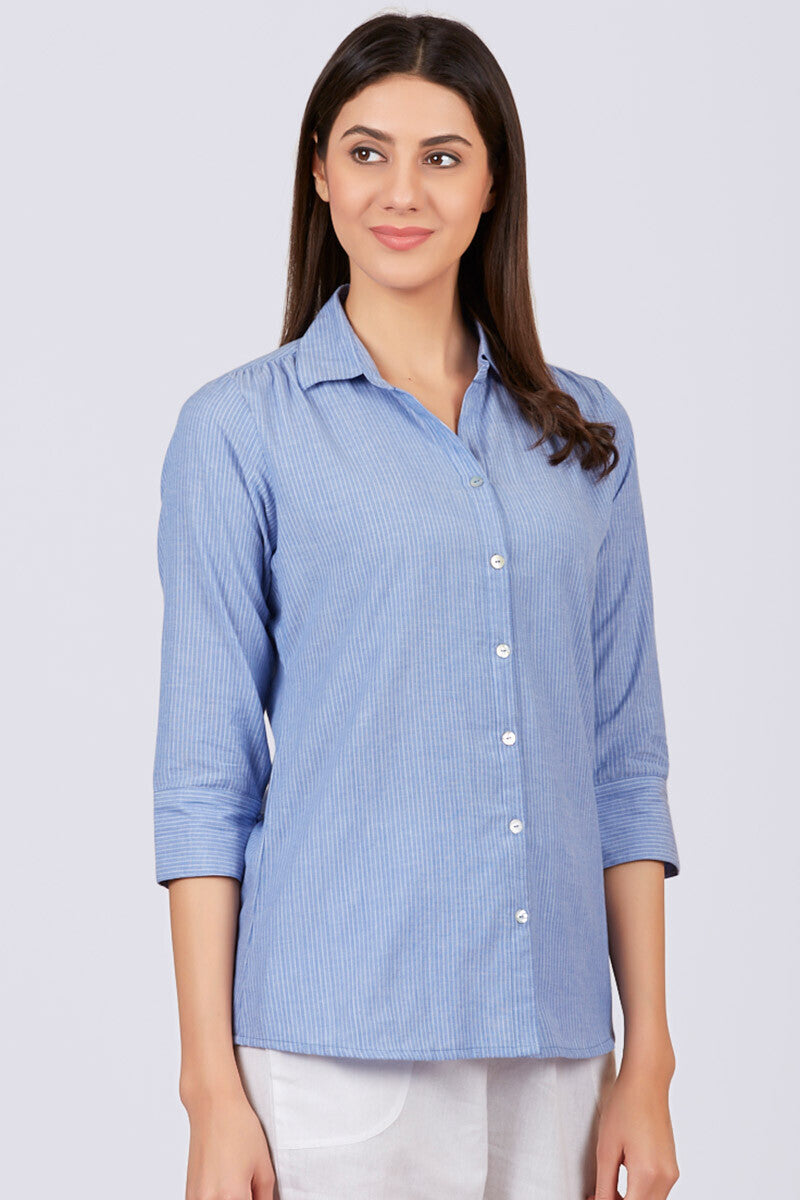 Harbour Blue Stripe Shirt