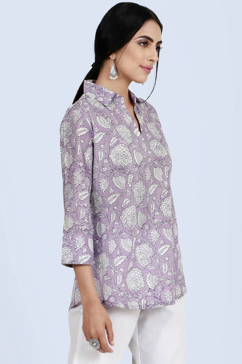 Isfahan Lavender Jaal Top
