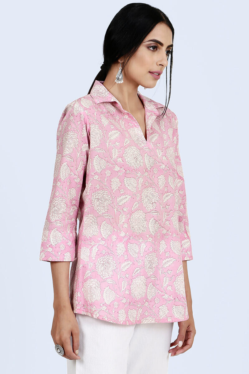 Isfahan Pink Jaal Top
