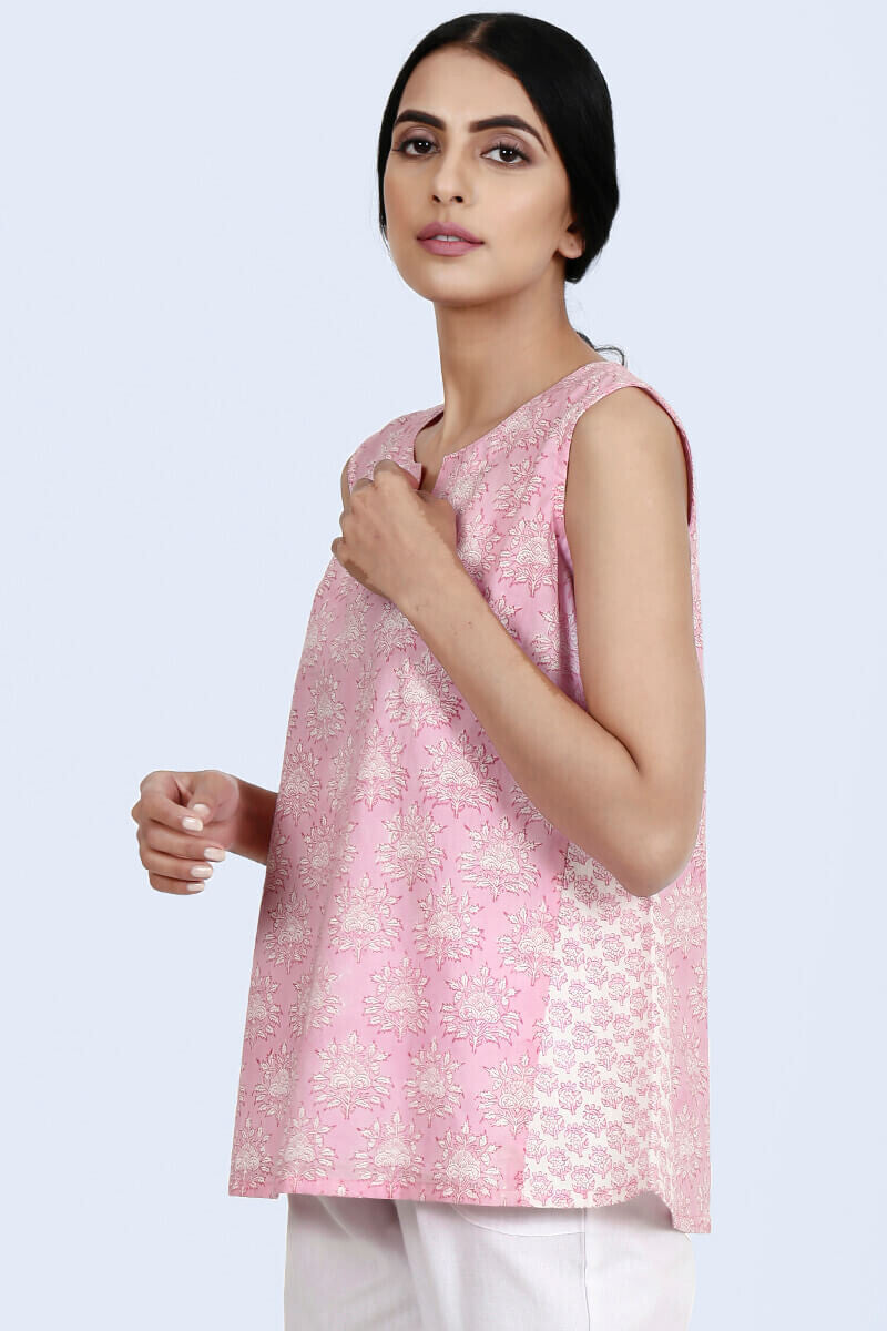 Isfahan Pink Sleeveless Top