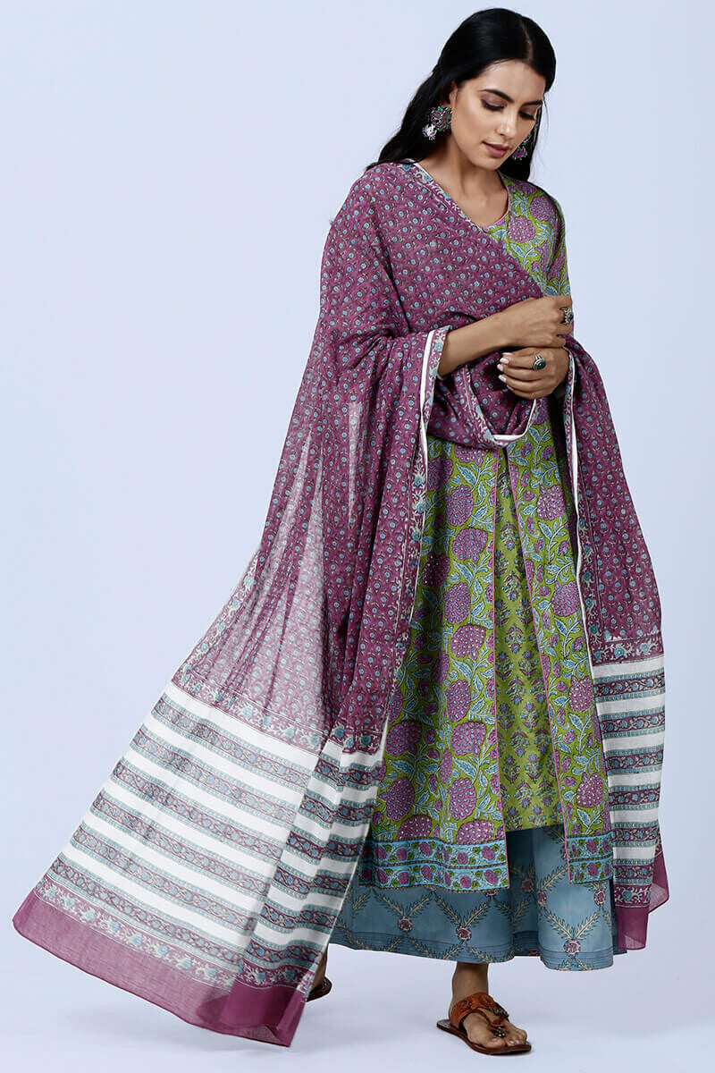 Purple gadh dupatta
