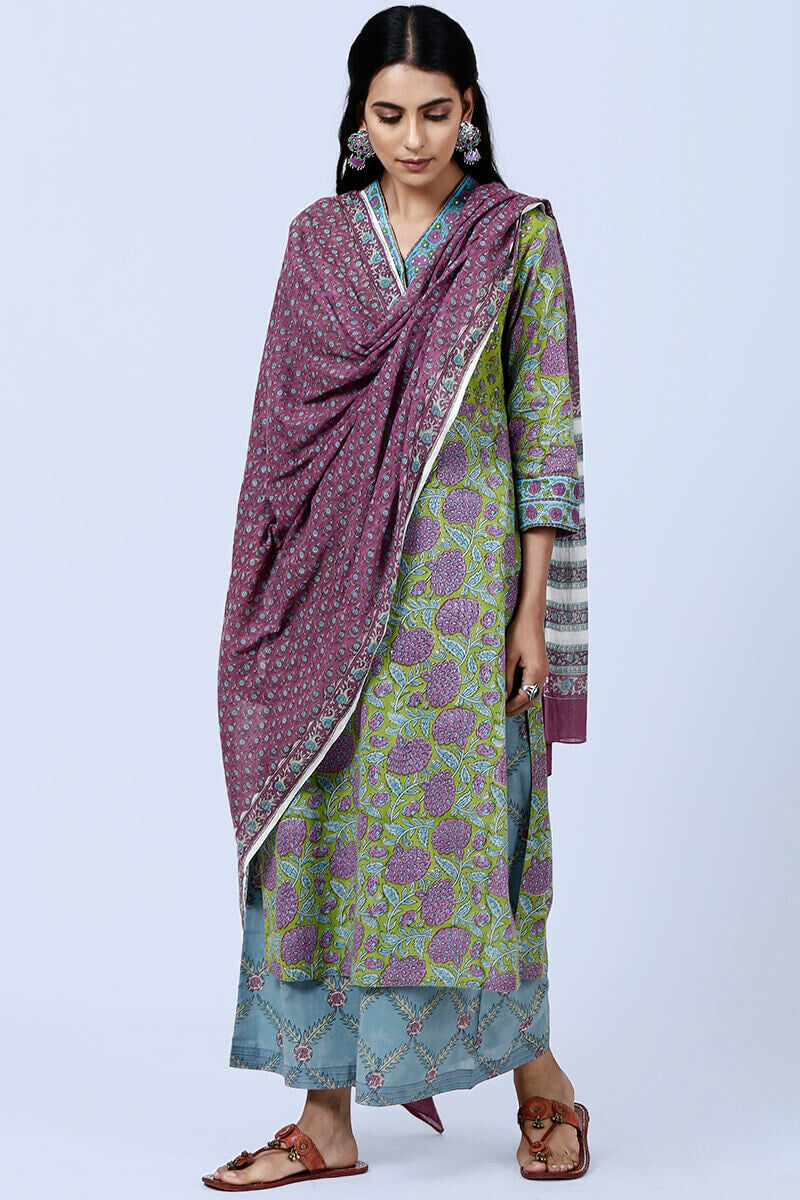 Purple gadh dupatta